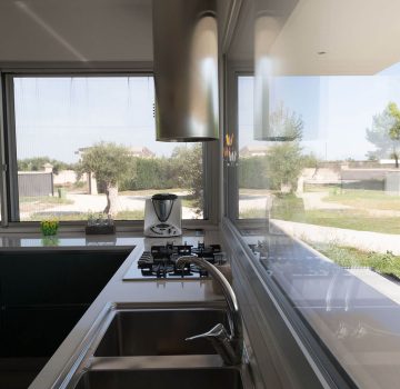 progetto Pental Scorrevole panoramico + fisso Villa privata Copertino